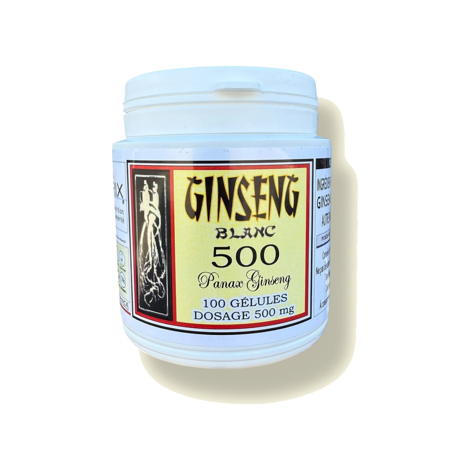 Ginseng Blanc – Tonus, Immunité & Résistance (100 gélules, 500 mg)
